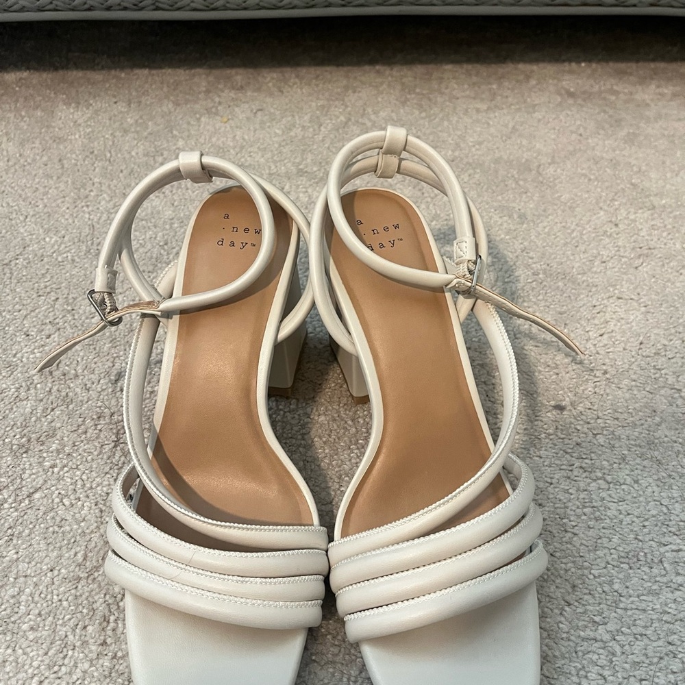 A New Day Cream Strappy Heels